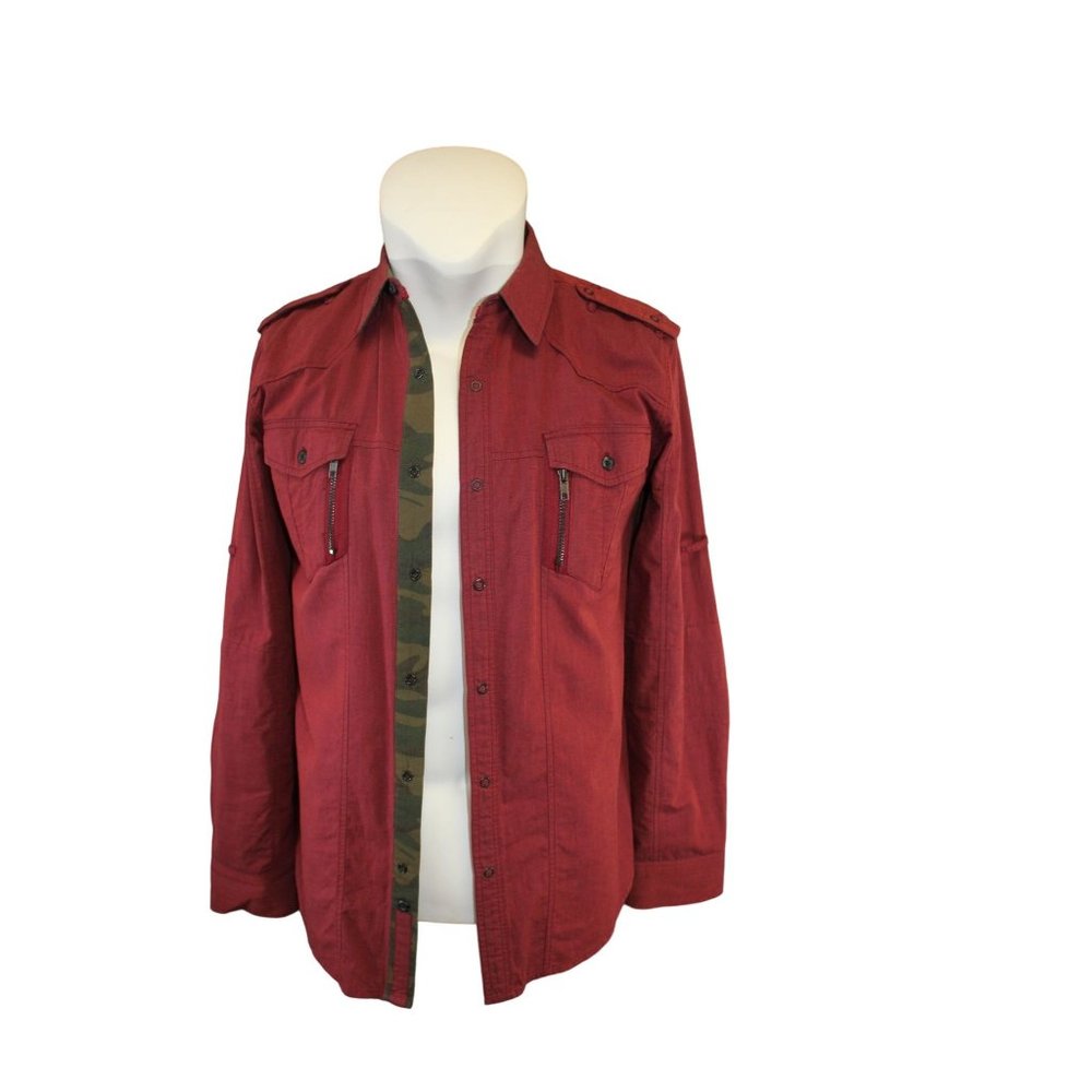 Sovereign Code /Long sleeved button up/ (Size M) / Red
